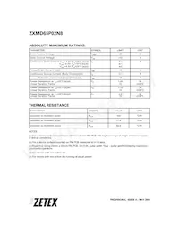 ZXMD65P02N8TC數據表 頁面 2
