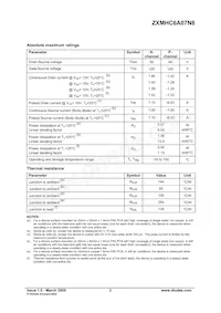 ZXMHC6A07N8TC Datasheet Pagina 2