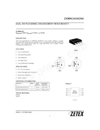 ZXMN3A04DN8TC Datenblatt Cover