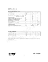 ZXMN3A04DN8TC數據表 頁面 2