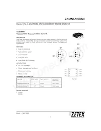 ZXMN6A09DN8TC Datasheet Cover
