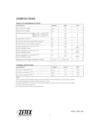 ZXMP6A16DN8TC數據表 頁面 2