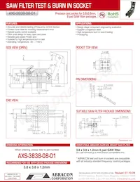 AXS-3838-08-01 Datasheet Cover