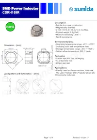 CDRH169RNP-330MC Datasheet Copertura