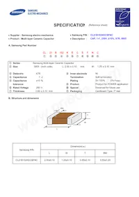 CL21B102KECSFNC Datasheet Cover