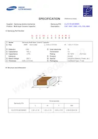 CL21C101JECNNWC 데이터 시트 표지