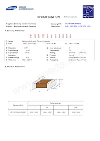 CL31B106KLHNNNE Datasheet Copertura