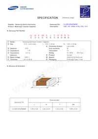 CL32B102KJFNNNE Datenblatt Cover