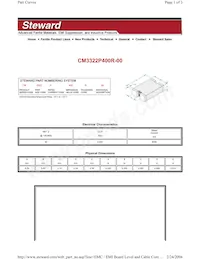 CM3322P400R-00 Datasheet Cover