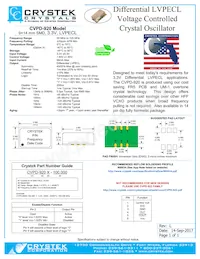 CVPD-920-100 데이터 시트 표지