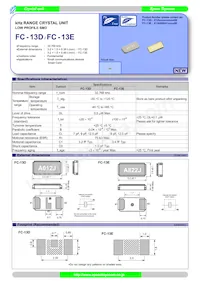 FC-13E 32.7680KC-AC3 Datasheet Cover