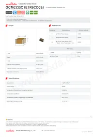 GCM0335C1E1R9CD03D Datasheet Cover