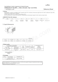 GRM42A5C3F150JW01L Datasheet Cover