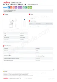 RCE5C1H220J0M1H03A 데이터 시트 표지