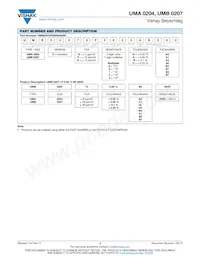 UMA02040G3369CA100 Datasheet Pagina 3