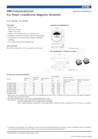 VLC5020T-R47N Datasheet Cover
