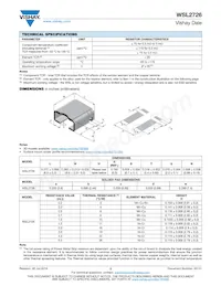 WSL27263L000FEK 데이터 시트 페이지 2