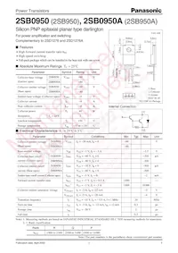 2SB0950AP Datenblatt Cover