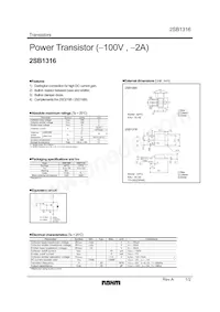 2SB1580T100 Datasheet Cover