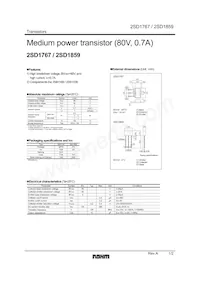 2SD1859TV2R Datasheet Cover