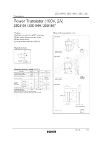 2SD1867TV2 Datasheet Copertura