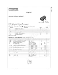 BCX71G Datasheet Cover
