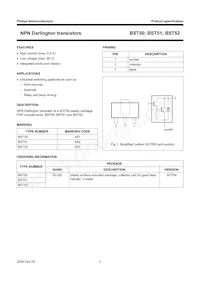 BST51 Datasheet Page 2
