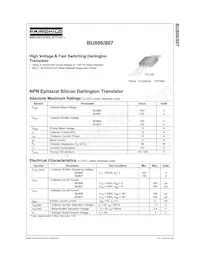 BU807TU Datasheet Cover