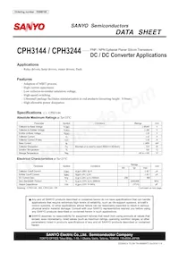CPH3144-TL-E Datenblatt Cover