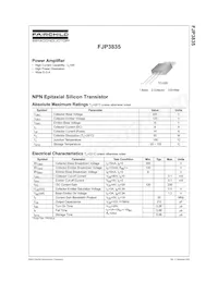 FJP3835TU Datasheet Cover