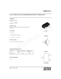 FMMTA06TC Datasheet Cover