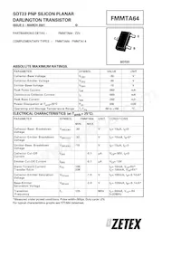 FMMTA64TC Datasheet Cover