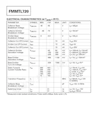 FMMTL720TC Datasheet Page 2