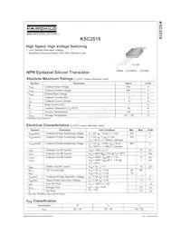 KSC2518R Datasheet Cover