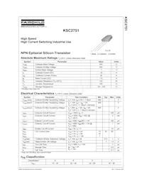 KSC2751RTU Datasheet Cover
