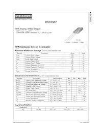 KSC3502ESTU Datasheet Cover