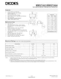 MMSTA63-7-F Datasheet Cover