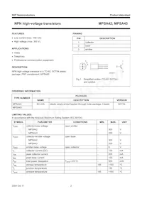 MPSA43 Datasheet Page 2