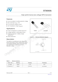 STX690A數據表 封面