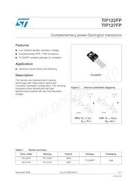 TIP122FP Datasheet Cover