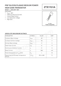 ZTX1151ASTZ Datasheet Cover