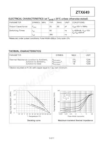 ZTX649STOB Datasheet Page 2