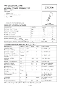 ZTX776 Datasheet Copertura