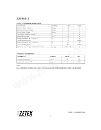 ZX5T851ZTA Datasheet Pagina 2