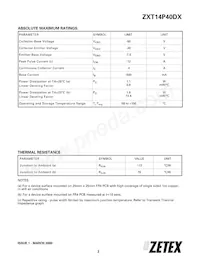 ZXT14P40DXTA Datasheet Page 2