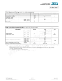 ZXTNS618MCTA Datasheet Page 2