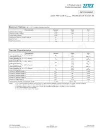 ZXTP03200BZTA數據表 頁面 2