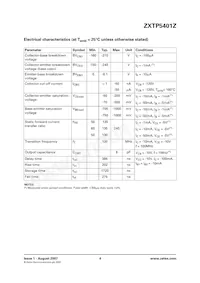 ZXTP5401ZTA Datasheet Page 4