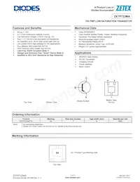 ZXTP722MATA Datasheet Cover