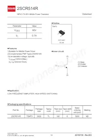 2SCR514RTL Datasheet Copertura